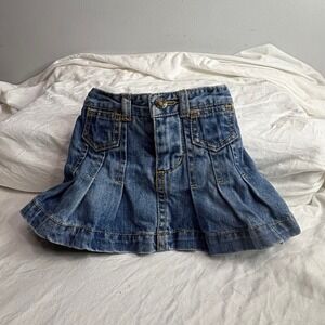 Vintage Y2K Sadie Jeans Ruffled Denim Mini Skirt 12 months